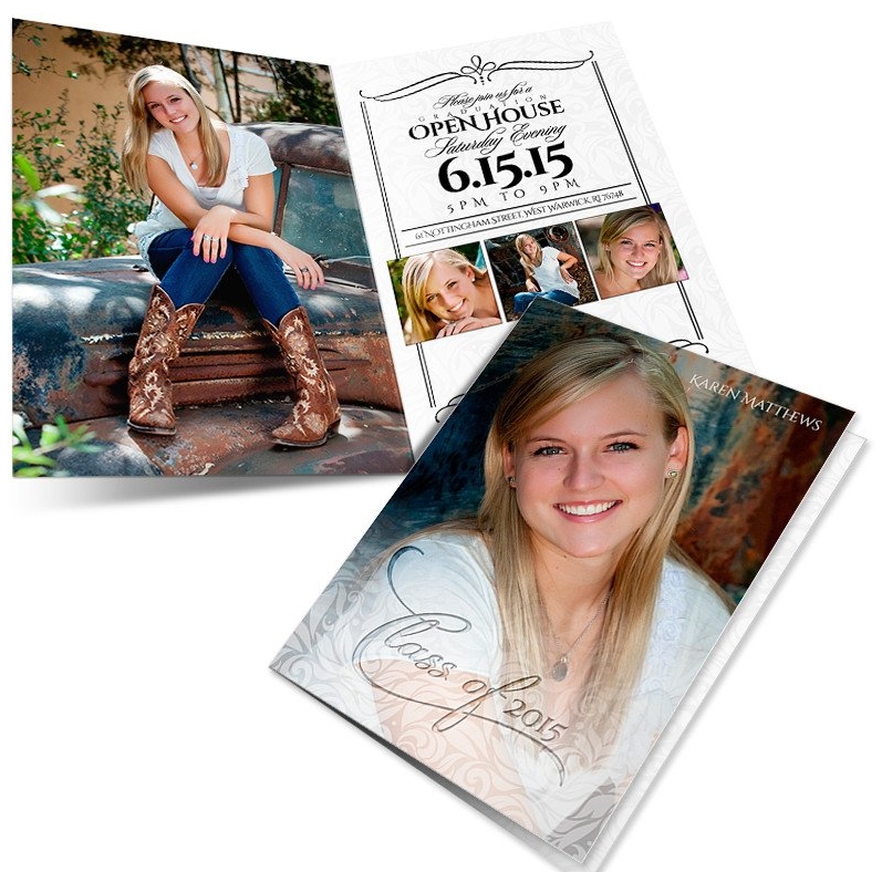 4- Sided Folded Photo Graduation Announcements