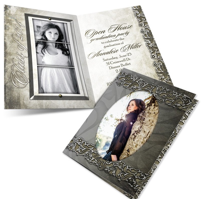 4- Sided Folded Photo Graduation Announcements