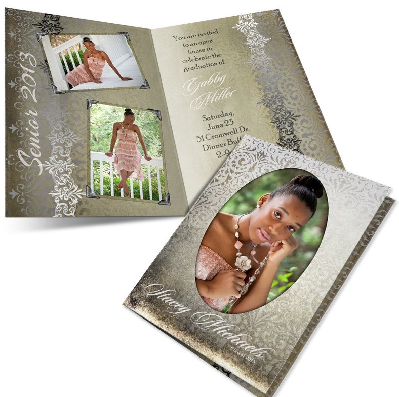 4- Sided Folded Photo Graduation Announcements