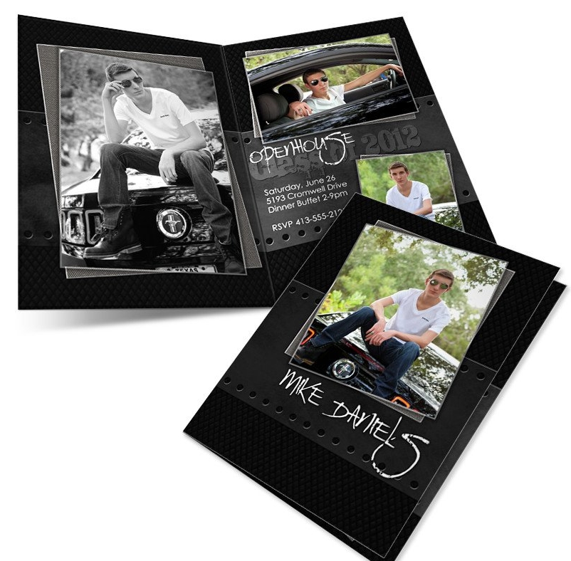 4- Sided Folded Photo Graduation Announcements