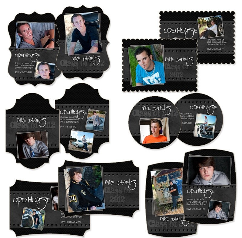 Die-Cut Photo Graduation Announcements