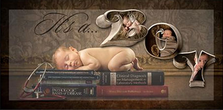 Newborn baby portrait collage