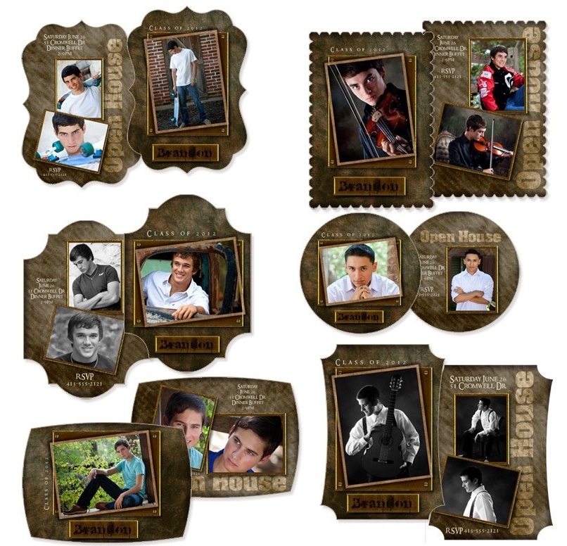 Die-Cut Photo Graduation Announcements