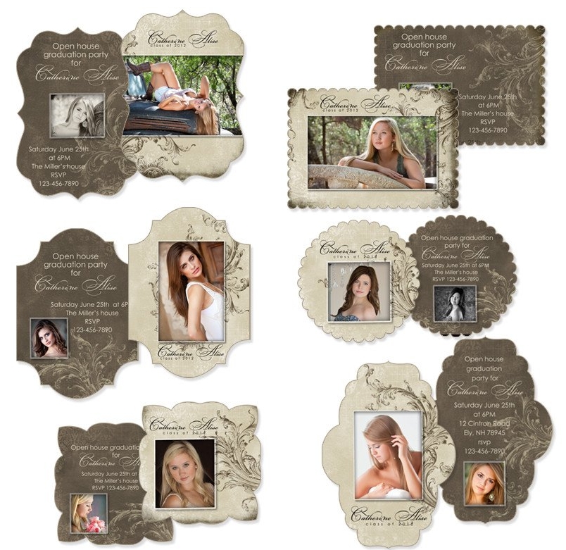 Die-Cut Photo Graduation Announcements