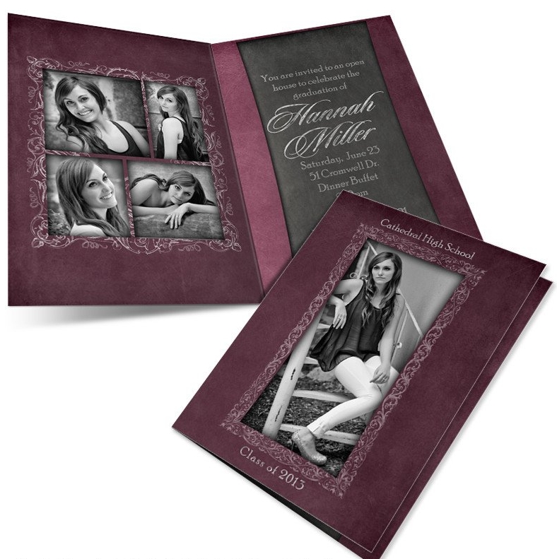 4- Sided Folded Photo Graduation Announcements