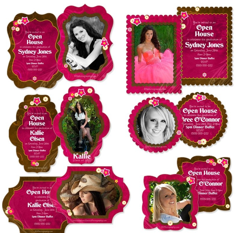 Die-Cut Photo Graduation Announcements