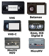 VideoTapes for transfer to DVD or Blu-Ray