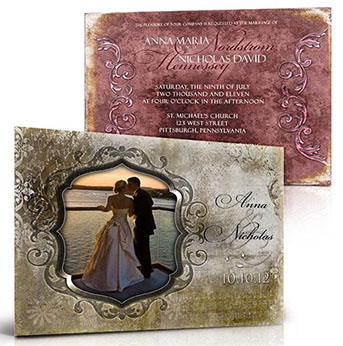 Photo wedding invitation
