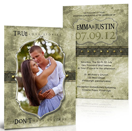 Photo wedding invitation