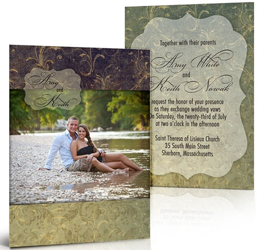 Photo wedding invitation