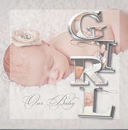 Newborn baby portrait collage