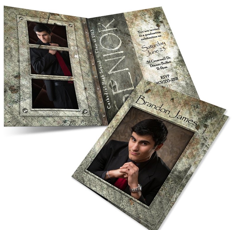 4- Sided Folded Photo Graduation Announcements