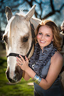 portrait of girl with horse