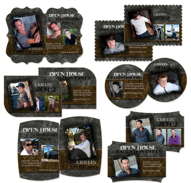 Die-Cut Photo Graduation Announcements