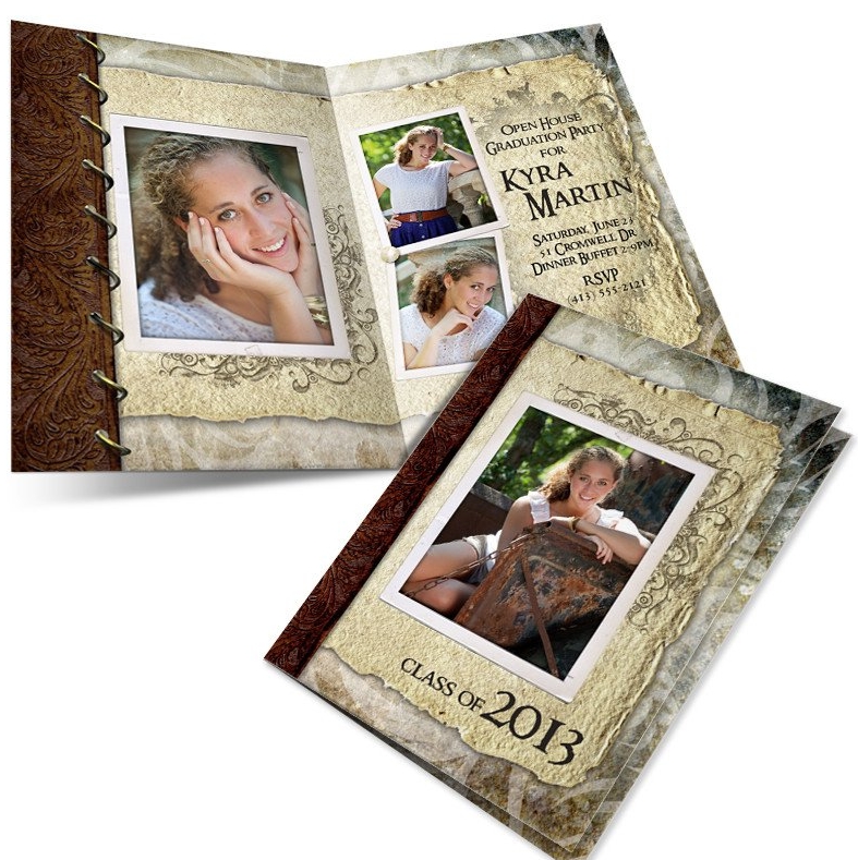 4- Sided Folded Photo Graduation Announcements