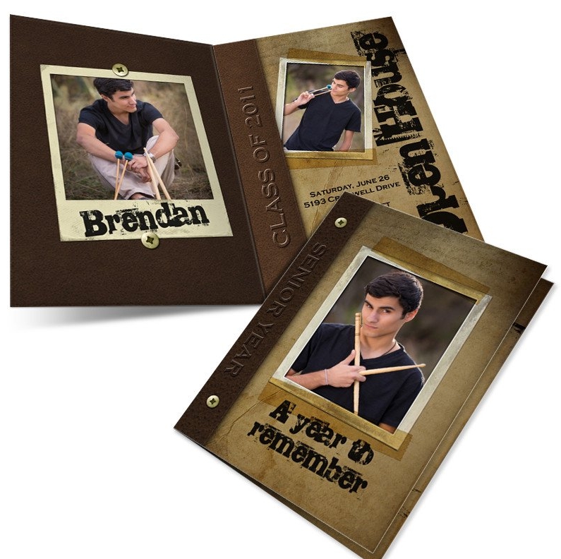 4- Sided Folded Photo Graduation Announcements