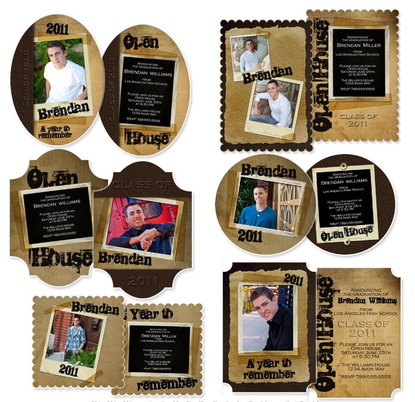 Die-Cut Photo Graduation Announcements