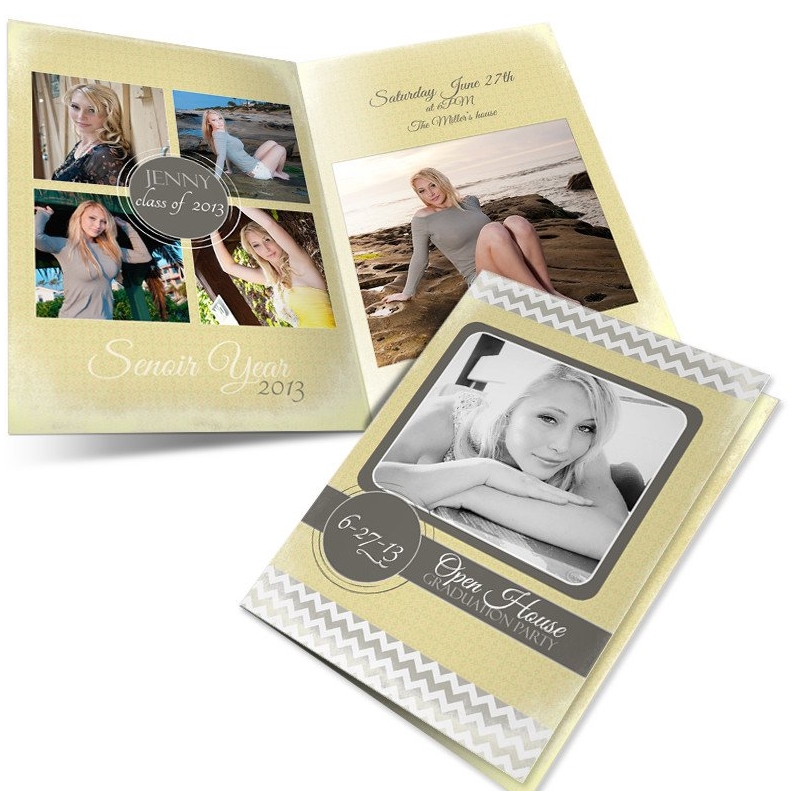4- Sided Folded Photo Graduation Announcements