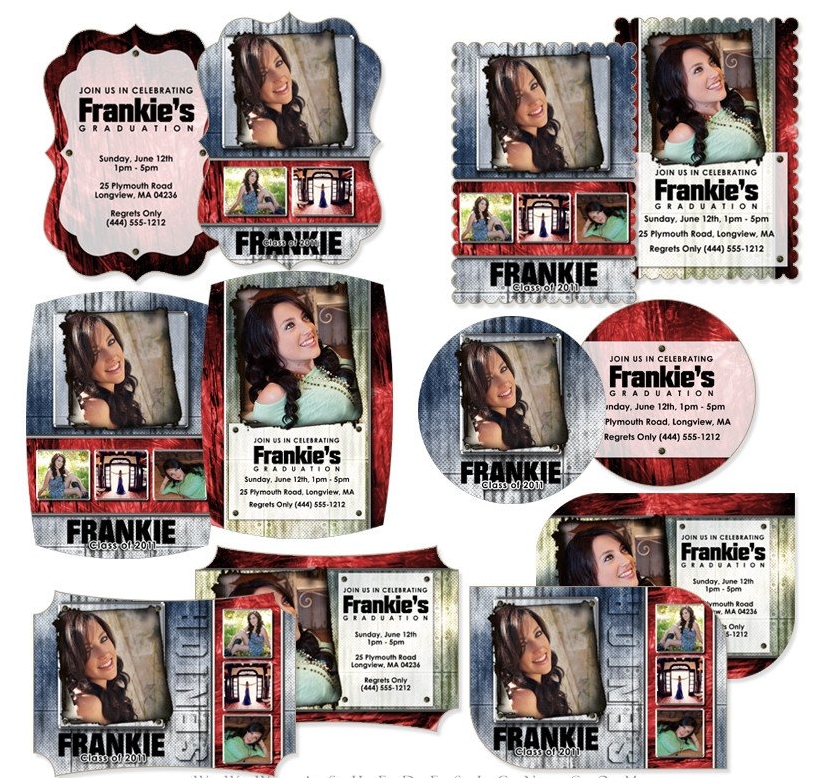 Die-Cut Photo Graduation Announcements