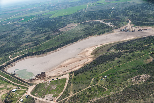Aerial photo of Throckmorton Lake
