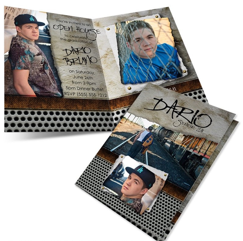 4- Sided Folded Photo Graduation Announcements