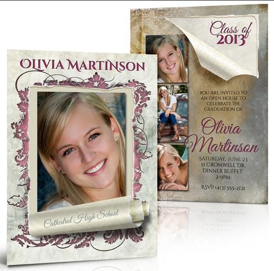 Double-Sided Photo Graduation Announcement