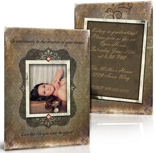 Double-Sided Photo Graduation Announcement