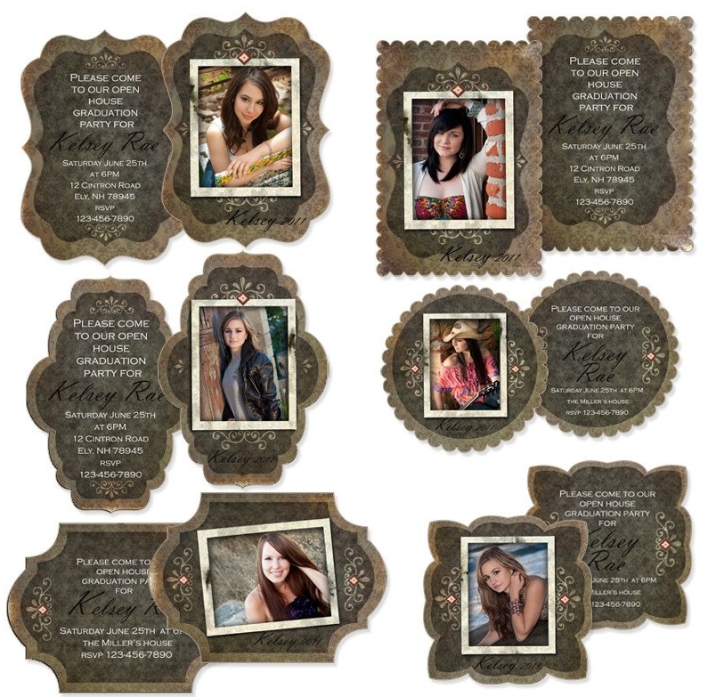 Die-Cut Photo Graduation Announcements