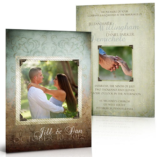 Photo wedding invitation