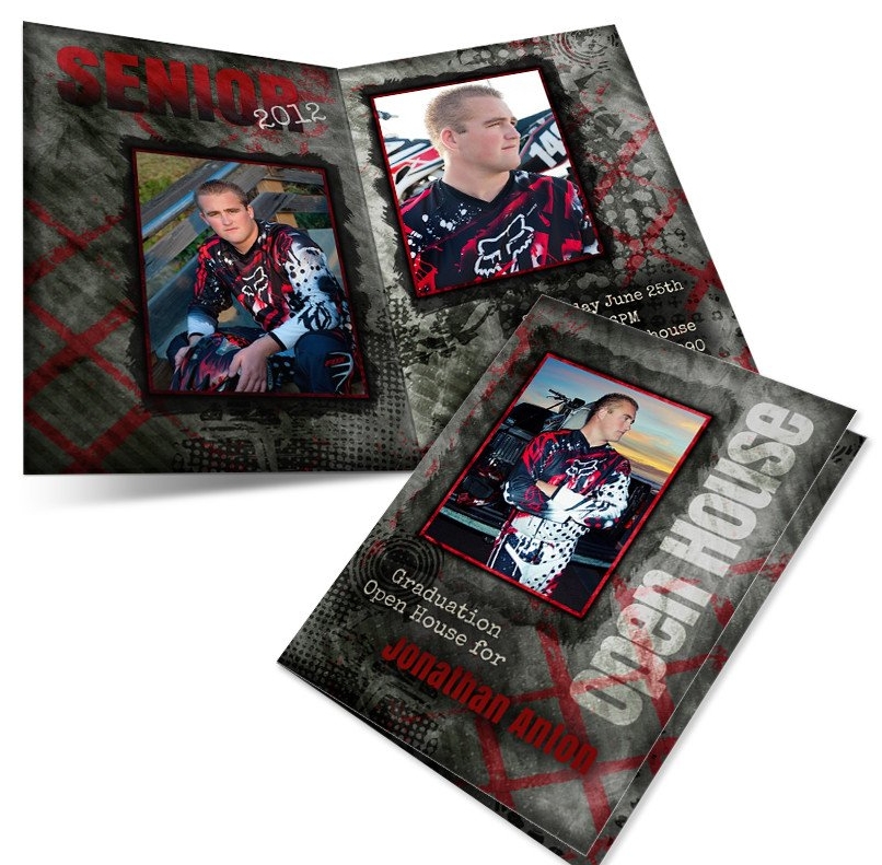 4- Sided Folded Photo Graduation Announcements