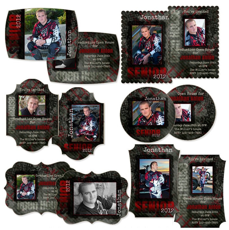 Die-Cut Photo Graduation Announcements
