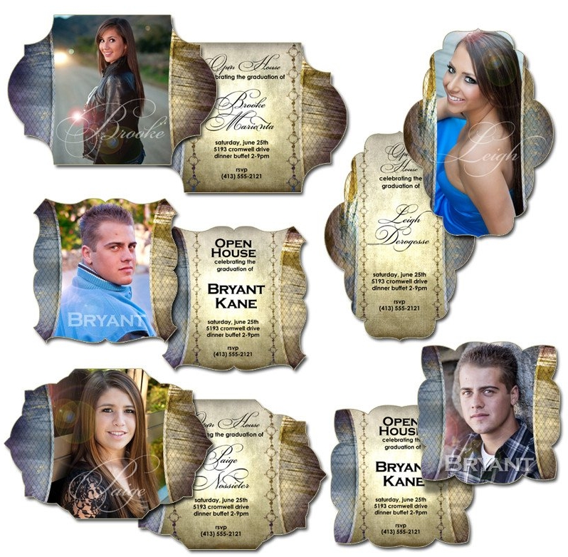 Die-Cut Photo Graduation Announcements