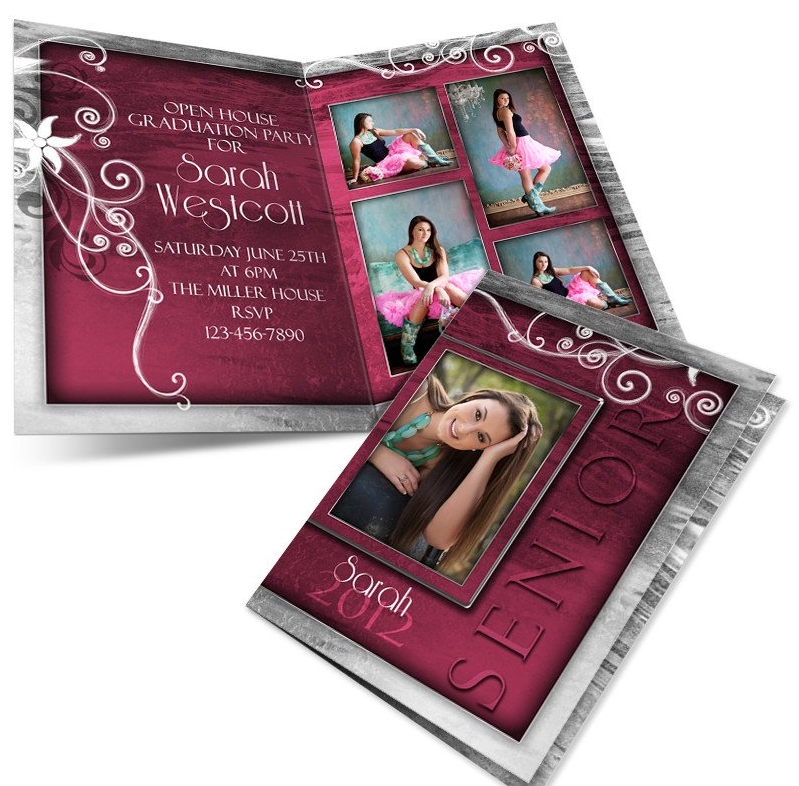 4- Sided Folded Photo Graduation Announcements