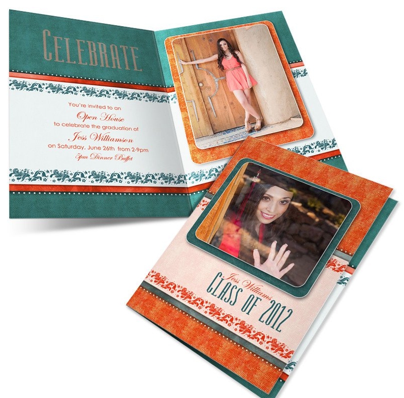 4- Sided Folded Photo Graduation Announcements