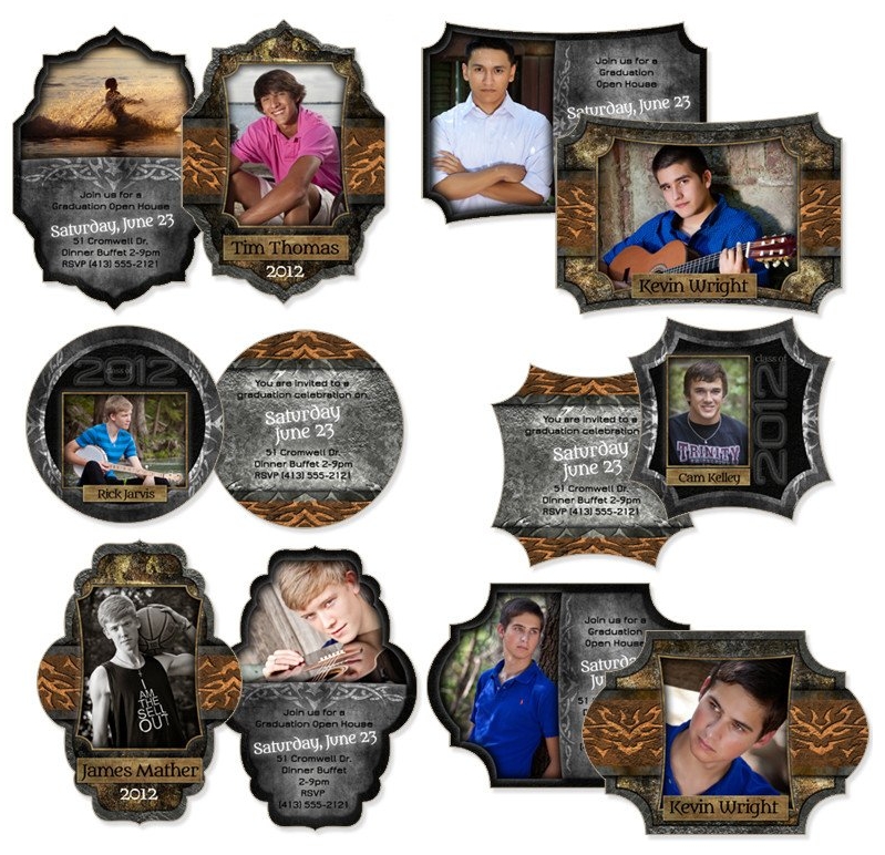 Die-Cut Photo Graduation Announcements