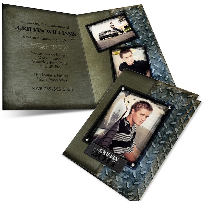 4- Sided Folded Photo Graduation Announcements