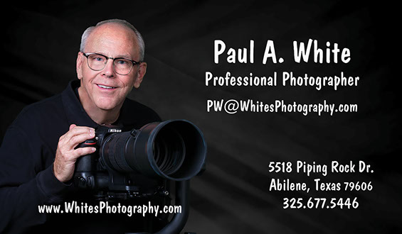 Paul White, Abilene, TX Photography Teacher and Professional Photographer