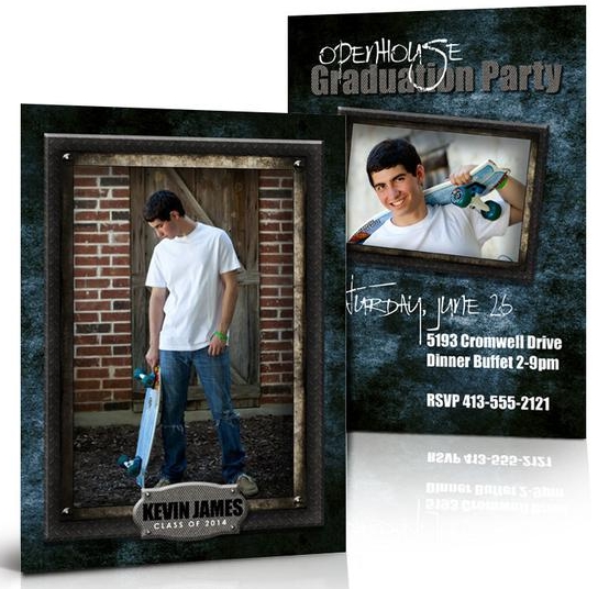 Double-Sided Photo Graduation Announcement