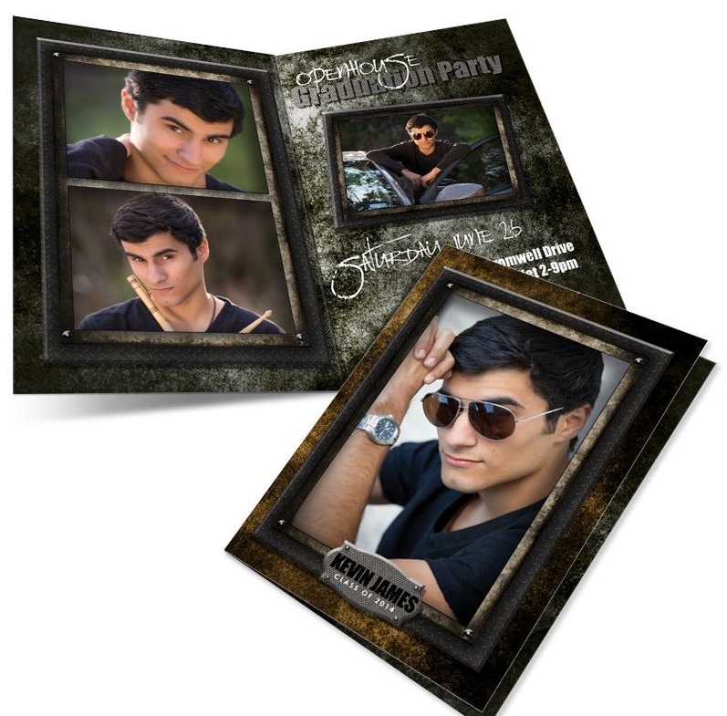 4- Sided Folded Photo Graduation Announcements